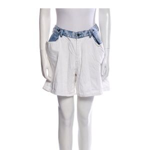 White Button-Up Shorts